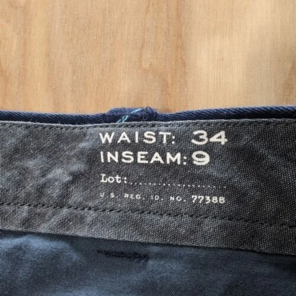 J. Crew Stretch Shorts Men's 34x9 Blue Flat Front‎ Classic Chinos beach